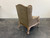 Wingback Armchair Beige Velvet 