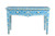 Bone Inlay Floral Console Table - Blue