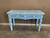 Bone Inlay Floral Console Table - Blue