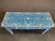 Bone Inlay Floral Console Table - Blue