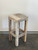 Lime Wash Bar Stool with Linen cushion