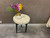 Bone Inlay side table - grey