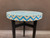 Bone Inlay  Zigzag Table - Blue