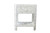 Mother of Pearl Bedside with Shelf - White