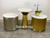 Brass Side Table with Marble Top