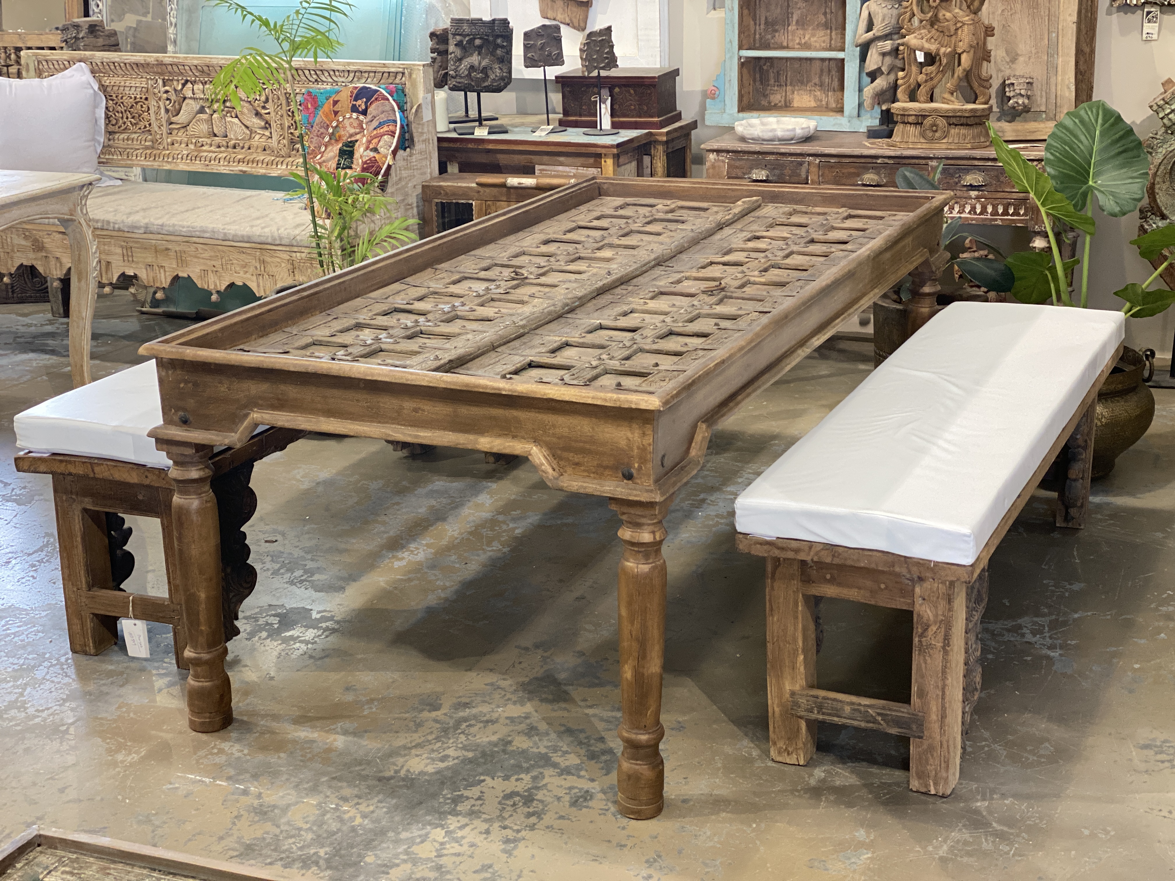 old door dining table