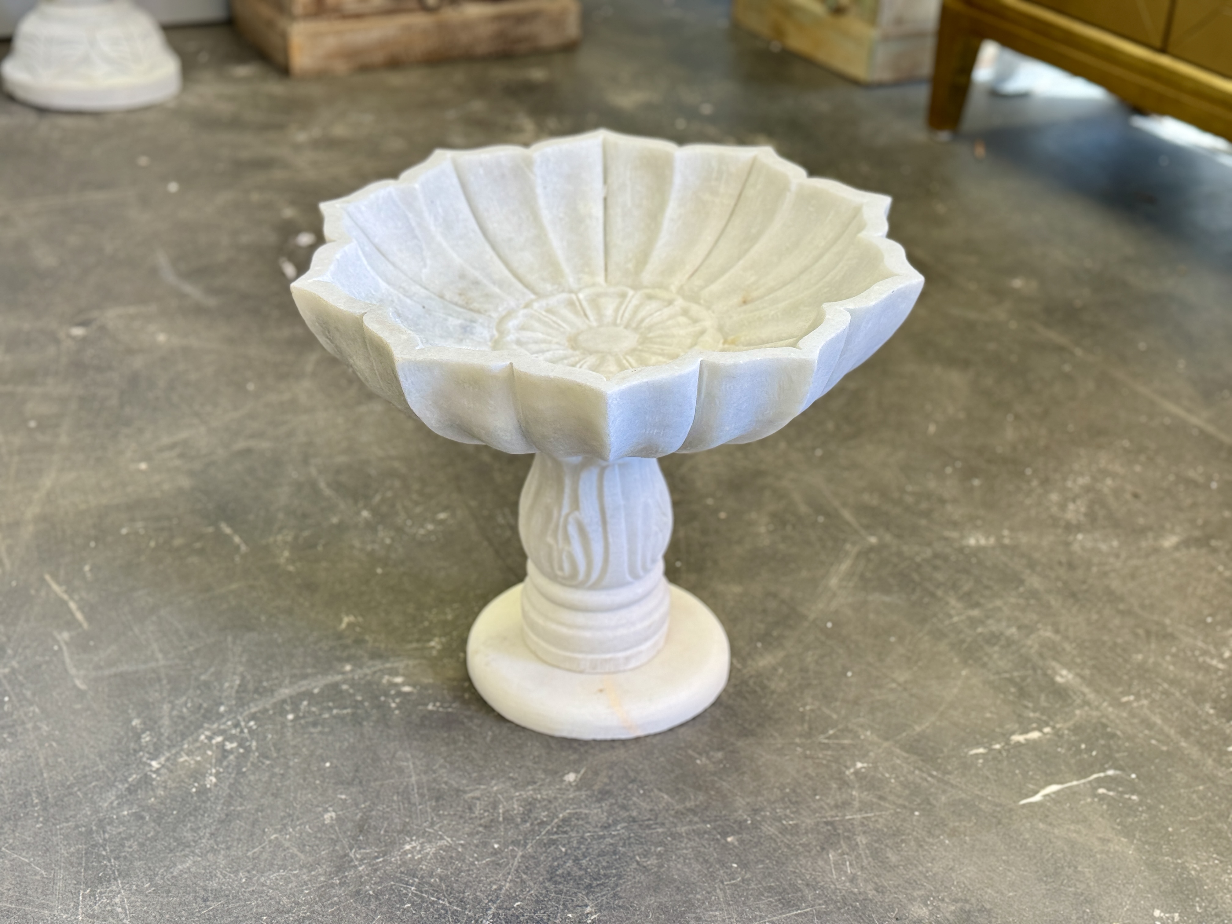 Marble Bird Bath, Set of 2 Sohal Living