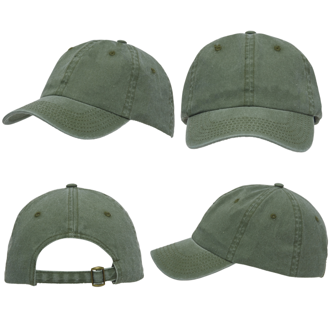 Enzyme Washed Pigment Dyed Cotton Twill Cap