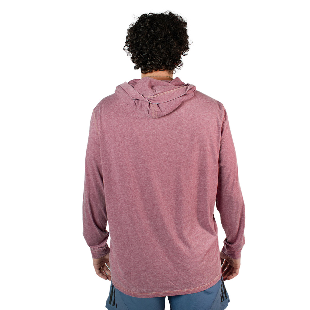 Johnnie-O - Zed Hoodie LS Tee - ROSEWOOD