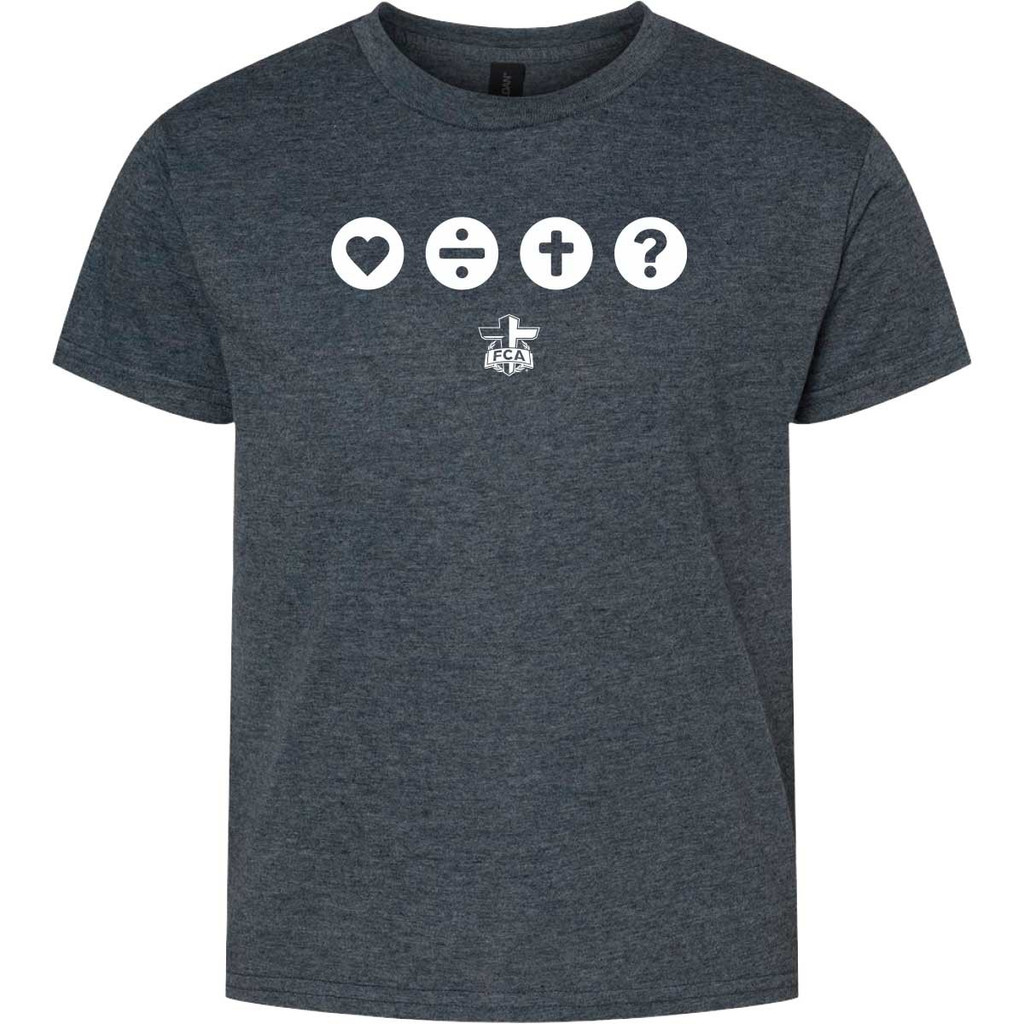 FCA Basics - FOUR Tee (YOUTH) - DARK HEATHER