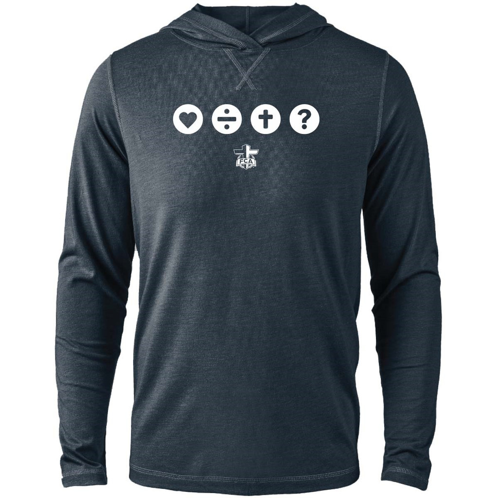 FCA Basics - FOUR Tri-blend Hoodie - CHARCOAL HEATHER