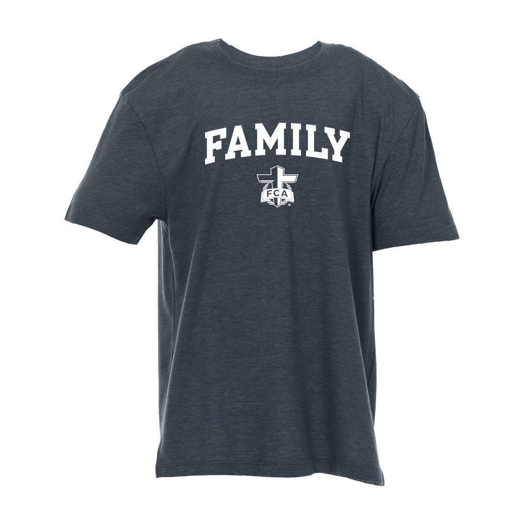 FCA Basics - FAMILY Tri-blend Tee (YOUTH) - CHARCOAL HEATHER