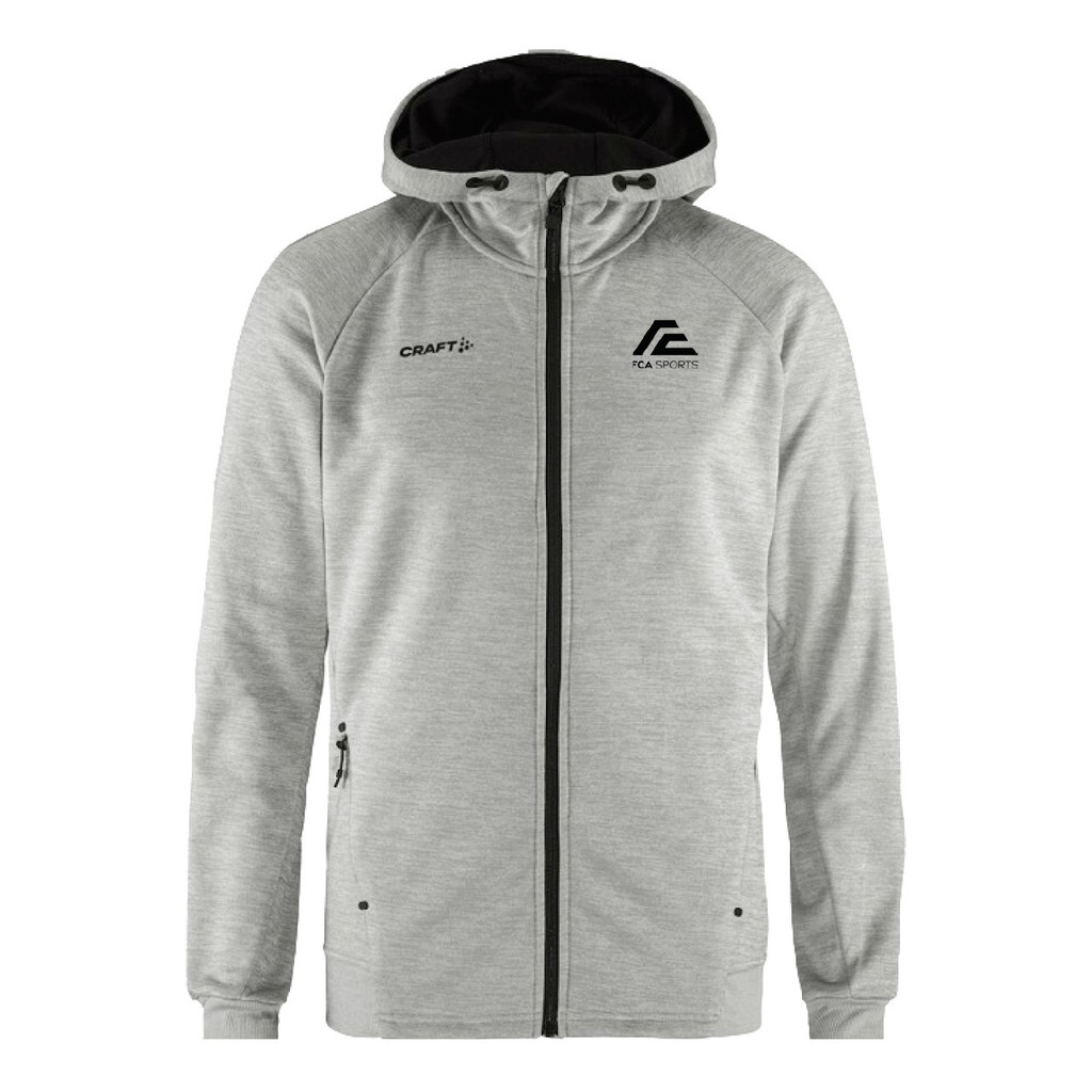 FCA SPORTS - CRAFT Adv Unify FZ Hood (Mens) - GREY MELANGE