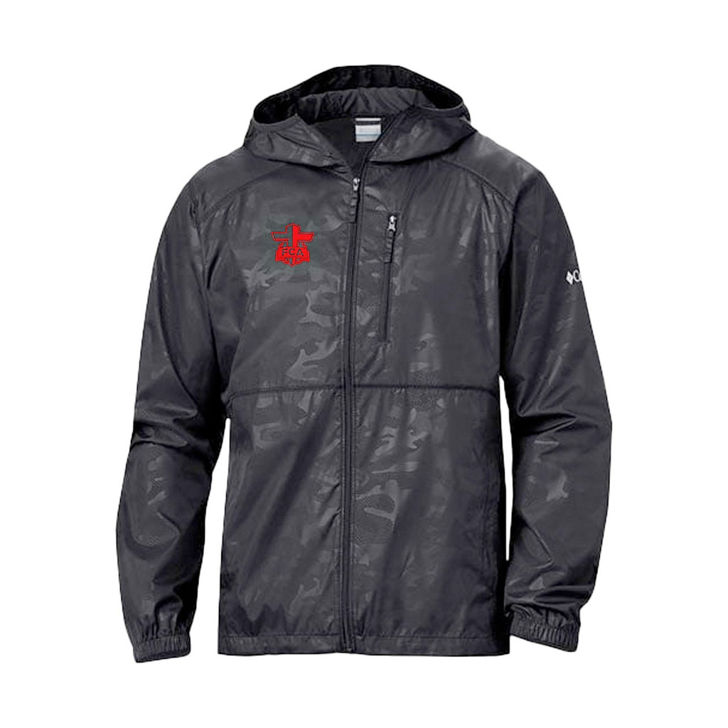 FCA Columbia Camo Windbreaker - NAVY w/ RED Logo