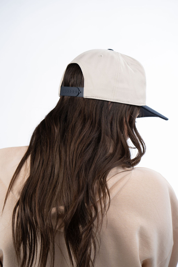 Retro Bars Snapback Hat - Cream/Navy