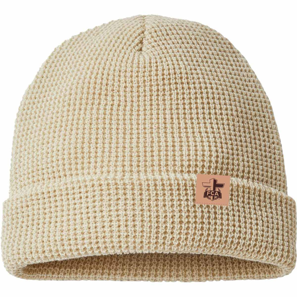 Hem Tagged Beanie - Cream