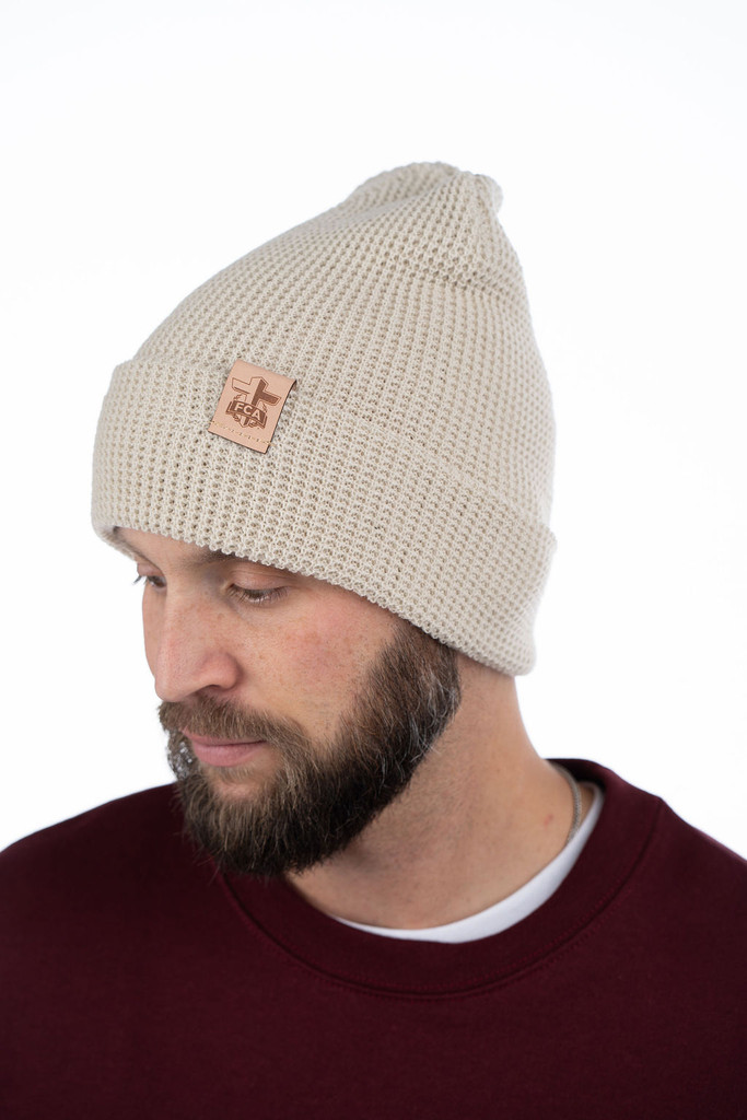 Hem Tagged Beanie - Cream