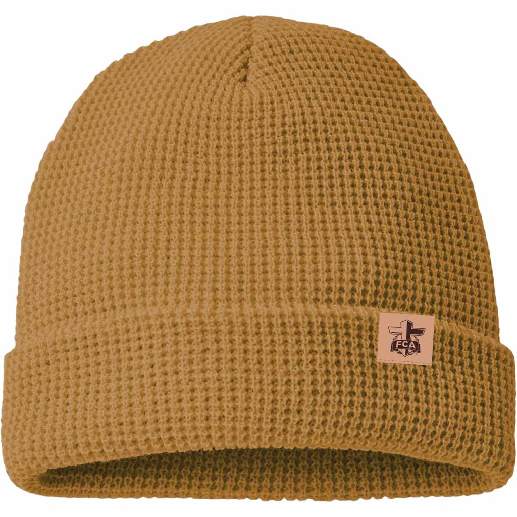 Hem Tagged Beanie - Brown