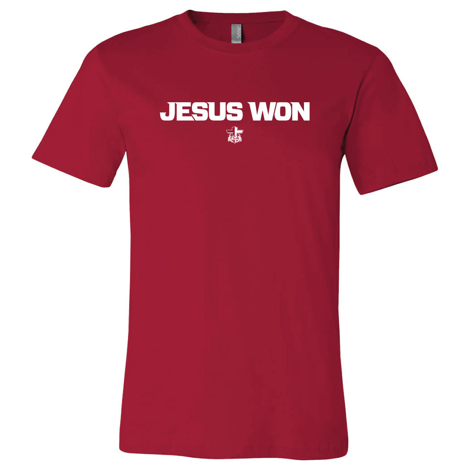 Jesus Won Fall '25 Tee - Red