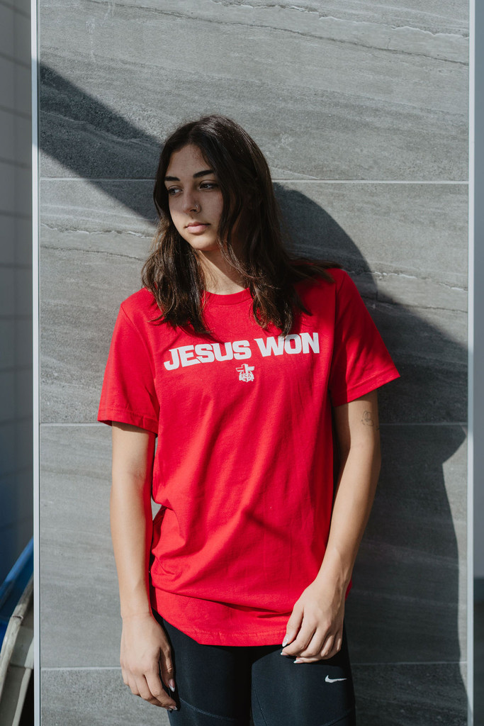 Jesus Won Fall '25 Tee - Red