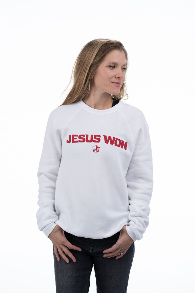 Jesus Won Fall '25 Crewneck - White