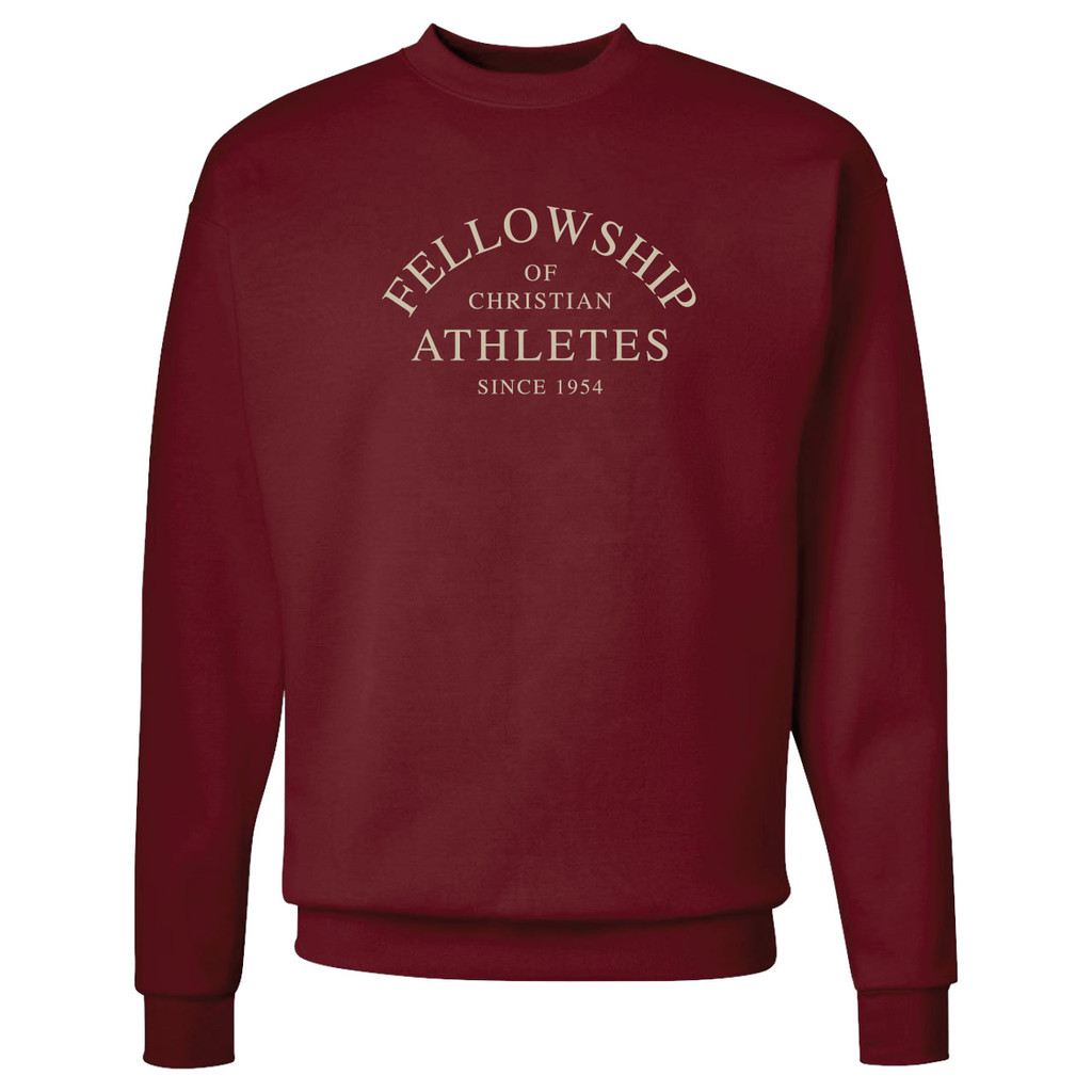 Maroon Embroidered Crewneck
