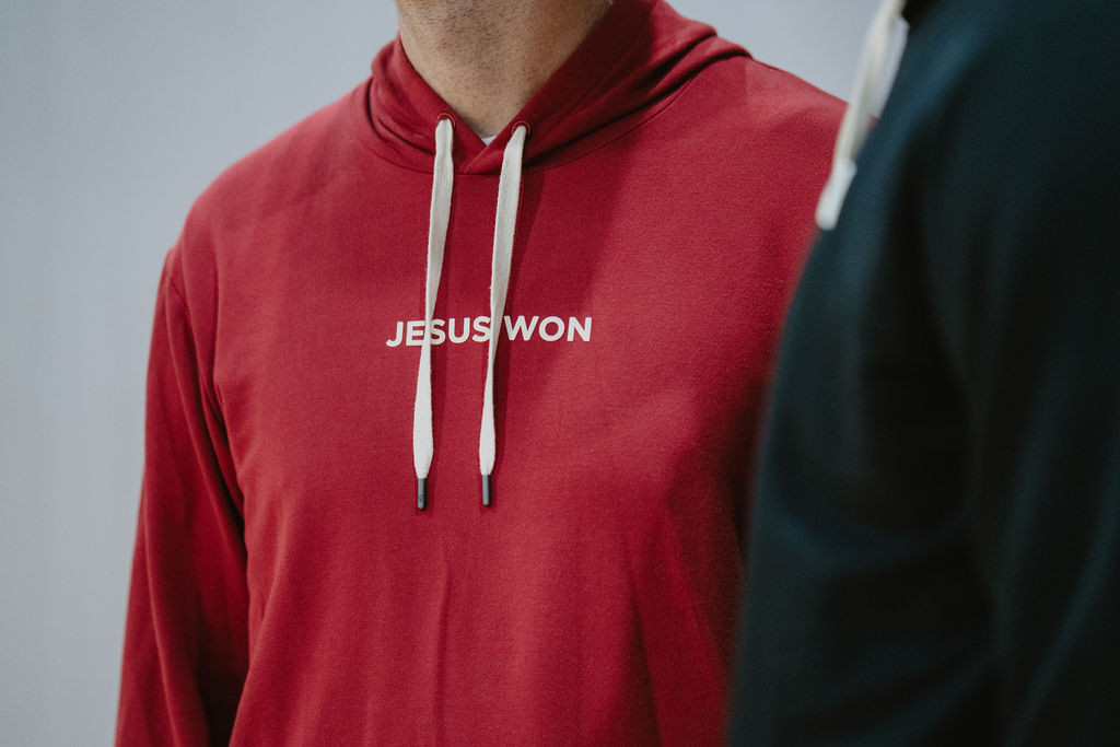 Unisex Jesus Won 54 Hoodie - Red