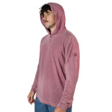 Johnnie-O - Zed Hoodie LS Tee - ROSEWOOD