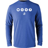 FCA Basics - FOUR LS Tri-blend Tee - BLUE HEATHER