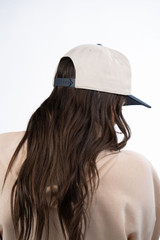 Retro Bars Snapback Hat - Cream/Navy