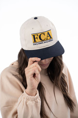 Retro Bars Snapback Hat - Cream/Navy