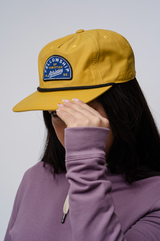 Flat Brimmed Rope Hat - Mustard Flat Brimmed Rope Hat - Mustard