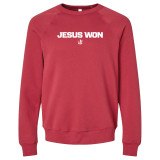 Jesus Won Fall '25 Crewneck - Red Jesus Won Fall '25 Crewneck - Red