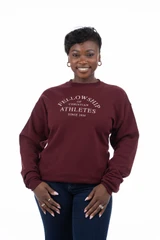 Maroon Embroidered Crewneck