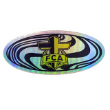 Cross Chrome Sticker - Pack of 25
