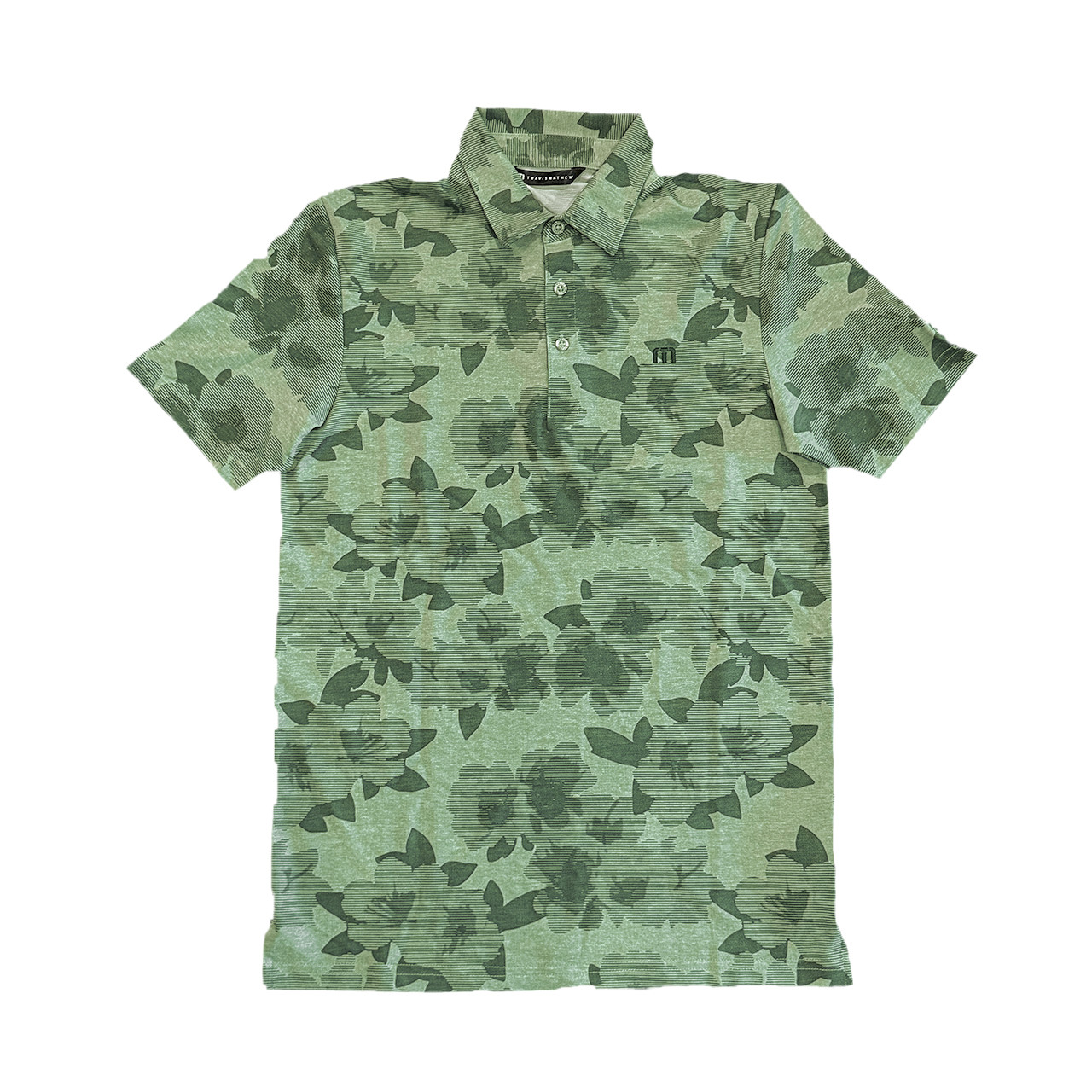 pedestal カモPOLO Mサイズ TravisMathew - Standing Invite Polo - BERYL GREEN - FCA Gear