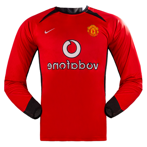 Manchester United 02/04 Men's Home Retro Long Sleeve Shirt