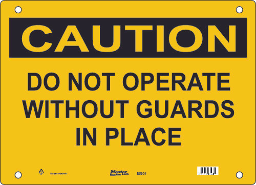 Guardian Extreme S5900 Caution Sign