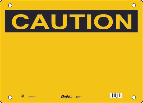 Guardian Extreme S5000 Caution Sign