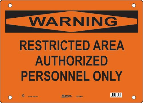 Guardian Extreme S28300 Warning Sign