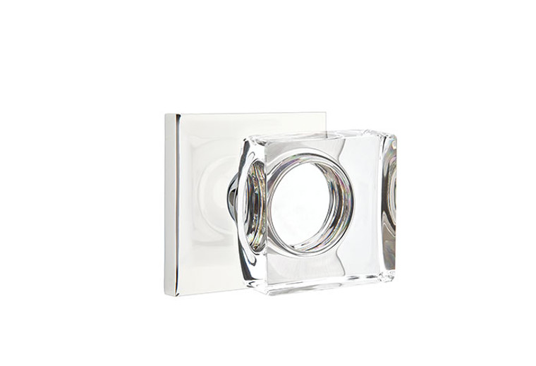 Emtek Modern Square Crystal Knob