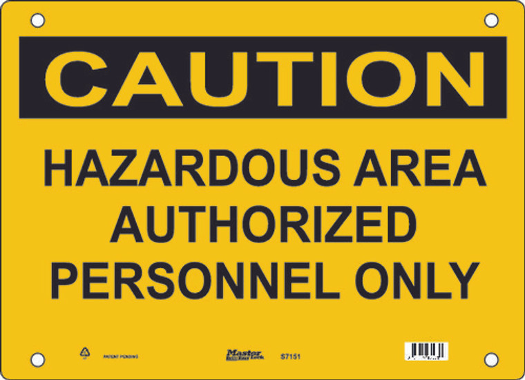 Guardian Extreme S7150 Caution Sign