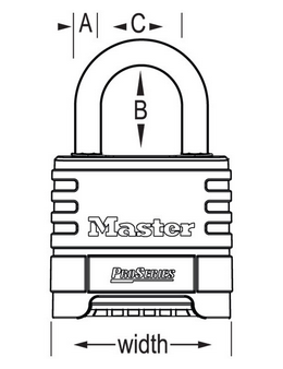 MASTER PROSERIES STAINLESS STEEL COMBINATION PADLOCK 1174D – The Lock Shop