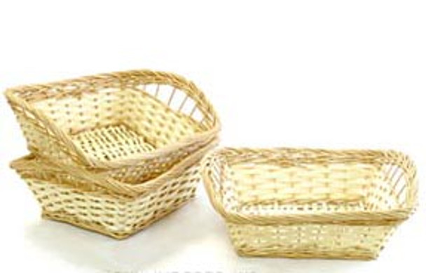 WILLOW Basket Two-Tone Rectangle Tray Large