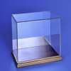 Acrylic Display Vitrine w/Mirror and Walnut Base