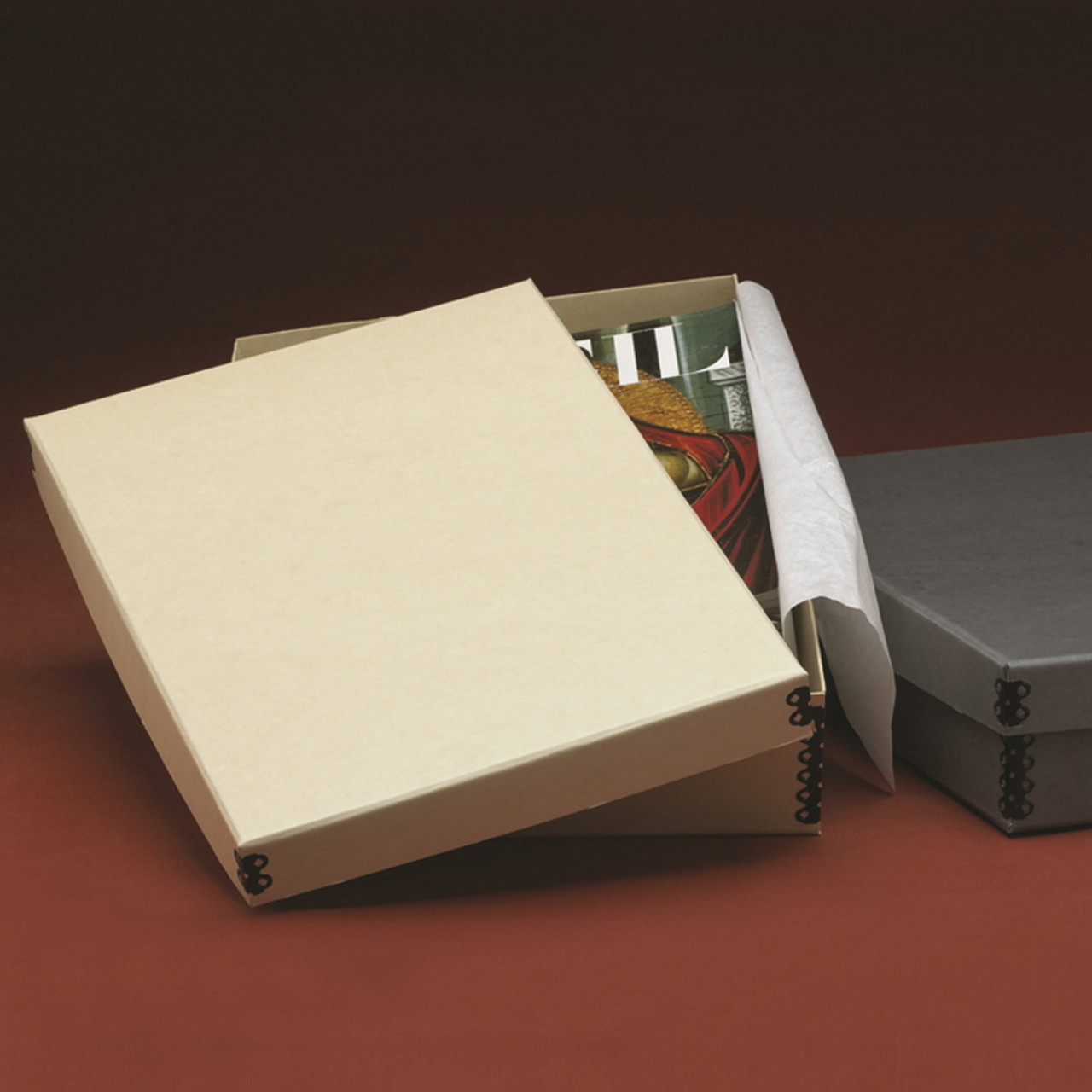 Short Lid Flat Storage Boxes - Hollinger Metal Edge