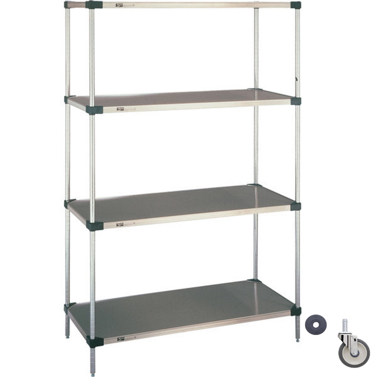 Stainless steel shop shelving unit