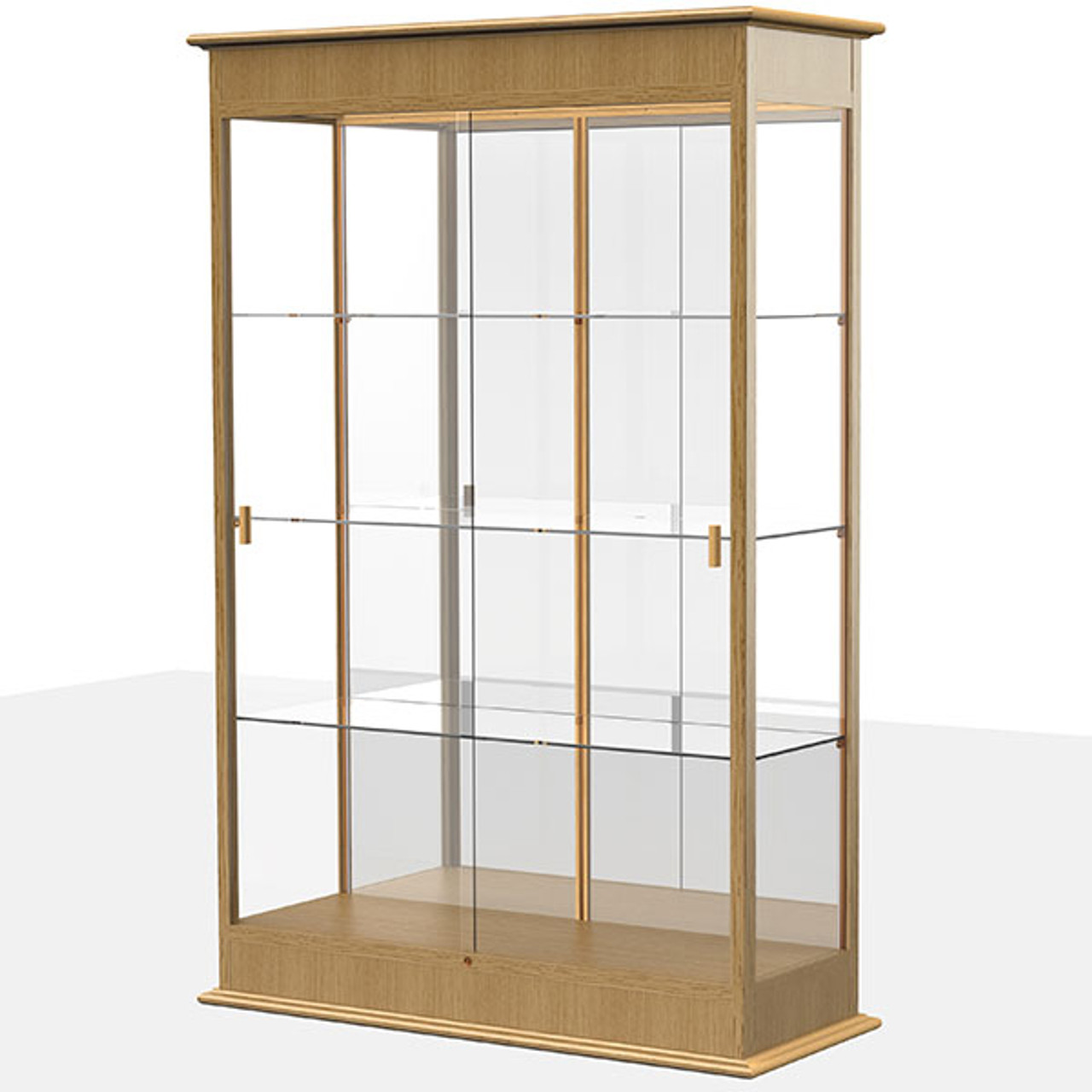 Varsity Exhibit Sliding Door Floor Case - Hollinger Metal Edge