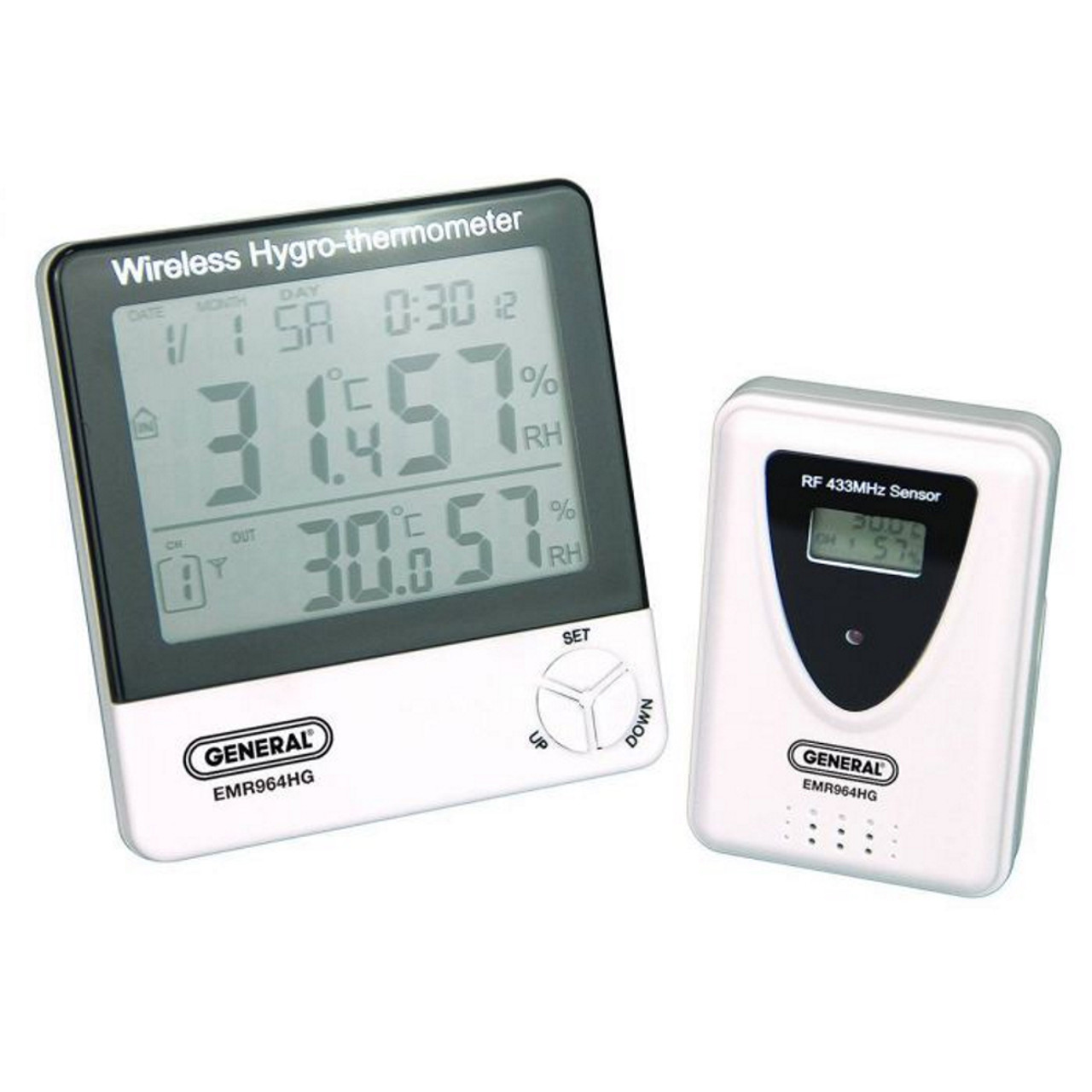 MEASUREMAN Digital Thermometer Hygrometer Gauge Max/Min Indoor