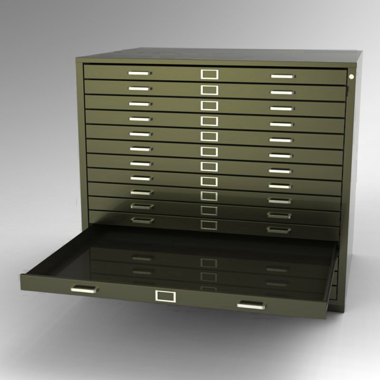 Flat file shop storage cabinet